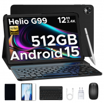 DOOGEE T40 Pro Tablet 12 "IPS 2.4K 20GB(8+12) 512GB Helio G99 10800mAh Batteria di grandi dimensioni Quad Altoparlante 7.6mm Smart Pad ultrasottile