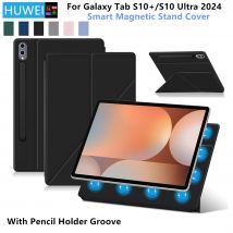 HUWEI Magnetische Hülle für Samsung Galaxy Tab S10 Plus 12,4 Zoll 2024 Tab S10+ 12,4 Zoll Tab S10 Ultra 14,6 Zoll Smart Book Cover Case