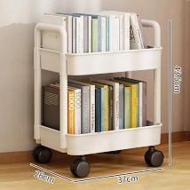 2-lagiger Trolley, Bücherregal, Küchenlagerregal, Küchenecke, schmaler Schlitz, Aufbewahrungsschrank, Badezimmer, Wohnzimmer, Heim-Organizer