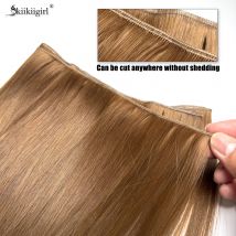 Genius Weft Human Hair Extensions 100G Double Drawn Blonde Bundles Invisible Straight Virgin Hair Weft Full End Top Quality