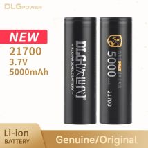 DLGPOWER 21700 3,7 V 5000mAh batería de iones de litio recargable de alta capacidad con cargador inteligente linterna banco de energía herramientas eléctricas