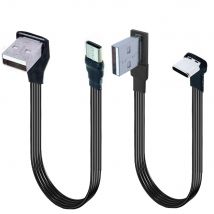 1M 2M 3M 5CM USB-C Typ C Męski w górę w dół pod kątem 90 stopni do USB 2.0 Męski kabel do transmisji