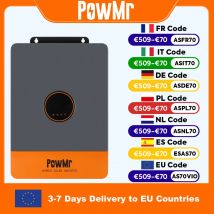 PowMr 12kW Hybrydowy Inwerter Solarny 48V 220V Trójfazowy Inwerter On/Off Grid Podwójne Wyjście MPPT z Ładowarką MPPT 260A Możliwość Połączenia Równoległego do 6 sztuk