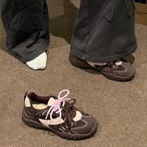 Flache Sportschuhe für Damen, 2025, Herbst, neue runde Zehen, weiche Sohle, rutschfest, verschleißfest, Low-Top-Einzelschuh, modische Freizeit-Turnschuhe