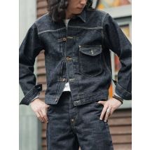 Nicht auf Lager: 1969, Modell Cowboy-Selbett-Jeansjacke, eine Tasche, 36101J, Sanforized Amekaji