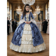 Rokoko Barock Langes Hochzeitskleid viktorianisches Ballkleid für Frauen Viktorianische Marie Antoinette Partykleider