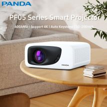 Supporto per proiettore PANDA 4K 600 ANSI Android 13.0 Messa a fuoco automatica/Keystone Native WiFi 6 PF05 Proiettore 1920*1080P Smart Outdoor Movie