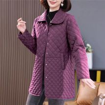 Frauen Frühling Herbst Neue Casual Licht Dünne Kleine Baumwolle Mantel High-End-Diamant Plaid Baumwolle Jacke 6XL Weibliche Freizeit outwear