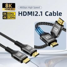 Cavo HDMI 2.1 8K Cavo HDMI 2.1 ad altissima velocità da 48 Gbps 60 Hz 120 Hz compatibile per PC, PS5, TV e proiettore