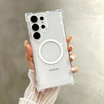 Custodia Magnetica Trasparente Rinforzata Antiurto per Samsung S26 S25 S23 S24 Plus S21 S22 Ultra con Protezione Angoli