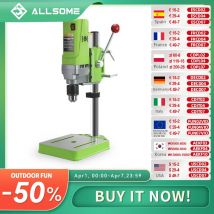 ALLSOME MINIQ Mini wiertnica wiertarka stołowa mała wiertarka elektryczna stół warsztatowy przekładnia zębata 220V 710W HT2600