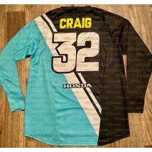 Honda Neuestes 2025, Offroad-Motorrad-T-Shirt Mountain # 32: Atmungsaktives Jersey, schnell trocknendes Rennoberteil, bequeme Auswahl an Fahrern