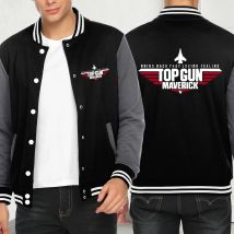 Top Gun Maverick Print Men Baseball Jersey Comfortable Loose Y2K Menswear Fashion Sportswears Hip Hop Autumn Casual Streetwear