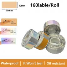 Transparenter Etikettenaufkleber, 12 x 40 mm, 160 Stück/Rolle, P15 Etikettendrucker, kompatibel mit D30 Q30S Marklife P12 P11 Thermodruckerpapier