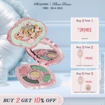 Palette di Trucco a Cinque Colori con Rilievo della Collezione Fiabe di Mezza Estate di Flower Knows