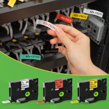 TZe231 TZe FX231 Kompatibel für P Touch Etikettenband für Brother Etikettendrucker PTH110 PTE300 PTP710BT PTE550W PTP900 PTD600 PTD200