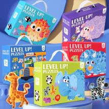 Drewniane puzzle dla dzieci zabawki Cartoon zwierząt puzzle gra wczesne zabawki edukacyjne zestaw podarunkowy dla dzieci