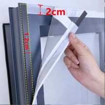 DTGJ Schermo magnetico Zanzariera per finestre Dimensioni personalizzate bianche Invisibili in fibra di vetro Mesh Air Tulle Anti insetti Mosche Tende