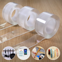 Nano Tape Super starker doppelseitiger Kleber keine Spur wasserdichtes wieder verwendbares Klebeband für Bad Küchen spüle Gel Aufkleber 1/2/3/5m