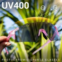 SCVCN Photochromic bike Cycling glasses UV400 Bicycle riding Eyewear Sports MTB Outdoor Sports Golf Camping Driving Eyepieces