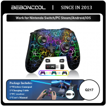 Controller wireless a 9 luci per Switch/OLED/Lite/Android/IOS/PC con tasti programmabili Switch Gamepad