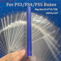 50PCS Protection Self  Sealing Dust Proof PackagingBag Plastic Transparent Storage Cover 23.5*15.7CM For PS3 PS4 PS5 Game Boxes