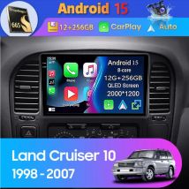 Android 15 Car Radio For Toyota Land Cruiser 10 J100 100 1998 - 2007 Navigation Multimedia Stereo DVD Head Unit 2 DIN BT GPS DSP