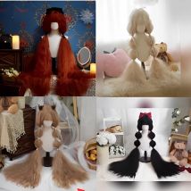 Synthetische Pelucas Depelo Largoy Ondulado Para Mujer Postizo de Fibra Resistente Al Calor 120cm Farbe Rojo Marron Lolita Pferdes chwanz