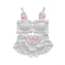 Lolita Cute lingerie women Japanese Rabbit ears sweet girl small chest pull together no underwire bra set