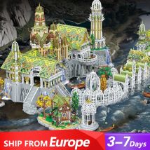 Film Il Signore degli Anelli Elfo Rivendell Building Blocks MOC Il Valle Crepuscolare Edifici Modulari Modello di Mattoni Puzzle Giocattoli