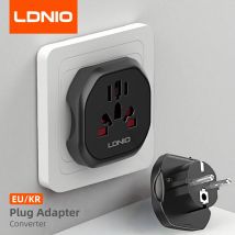 LDNIO Korea Adapter wtyczki EU 2500W Adapter podróżny Konwerter Wysokiej jakości uniwersalne gniazdo AU US UK CN do EU KR 4,8 mm Gniazdo ścienne