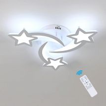 Luz de techo LED regulable, lámpara de techo LED de 30W con control remoto Luz de techo blanca para dormitorio, comedor, sala de estar