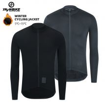 YKYW Giacca da uomo invernale in pile termico a maniche lunghe da uomo MTB Cappotto da bici Pro Top Maglia da ciclismo Ciclismo Abbigliamento sportivo da bicicletta