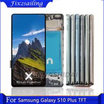 TFT für Samsung S10 Plus LCD-Display und Touchscreen-Digitizer-Baugruppe, Ersatz mit Rahmen