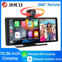 10,26 "Carplay Auto Radio Multimedia Video Player Drahtlose Carplay Bildschirm Für A-pple Oder Android Auto Monitor 4K DVR Reverse Kamera