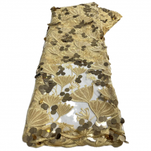 Französischer Tüll-Spitzenstoff 2024, hochwertiger afrikanischer nigerianischer Mesh-Netz-Spitzenstoff mit Pailletten für Hochzeit, Party, Kleid, Nähen