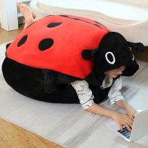100CM Indossabile Insetto Peluche Giocattoli Coccinella Farcito Cuscino Divertente Partito Cosplay Bambola Farcito Morbido Peluche Cuscino Per Dormire Regali