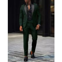 High Quality Men's Business Casual Suit For Wedding Groom Wear Prom Best Man Blazer Slim Fit 2 Pieces Size Jacket+Pant