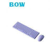 B.O.W HW256 Ultra-thin wireless keyboard and mouse set, 2.4G wireless set, 96 keys