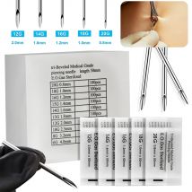 100/50/20/5 stücke Körper Piercing Nadel Sterile Einweg Ohr Nase Nabel Nippel Lippen Piercing Nadeln medizinische Tattoo Nadel Versorgung