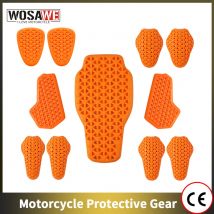 WOSAWE CE-zertifizierte Motorrad-Rüstungsjacke, Einsatzschutz, universelle Rückenpolster, Brust, Ellenbogen, Hüfte, Knieschutz, Moto-Schutzausrüstung
