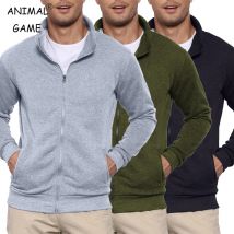 Męskie bluzy jesienne, kurtki bez kaptura, rozpinane płaszcze, lekkie, sportowe, outdoorowe, z długim rękawem, streetwearowe, dopasowane kardigany.