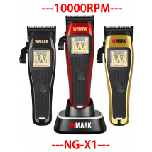 NG-X1 WMARK Cortapelos profesional para hombres, motor magnético con microchip 10000RPM 9V con soporte de carga, cortadora inalámbrica