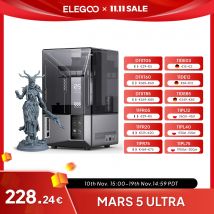 ELEGOO Mars 5 Ultra 9K MSLA Resina Stampante 3D Inclinazione Rilascio Innovazione AI Smart Camera Auto Controllo Livellamento automatico 153,36×77,76×165mm