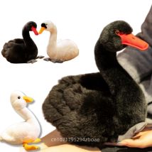 Kawaii Simulation Schwan Plüschtier Schwarz und Weiß Paar Schwan Weiße Ente Plüschtier Home Decor für Freundin Valentinstag Geschenk