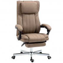 Vinsetto Silla de Masaje con 6 Puntos de Masaje Control Remoto Marrón Oscuro