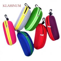 Scatola per occhiali portatile custodia rigida nera custodia protettiva per occhiali da sole con cerniera custodia per occhiali accessori per occhiali confezione da viaggio custodia per occhiali