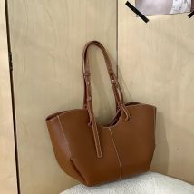 Vintage Frauen Handtasche Große Kapazität Tragbare Shopping Schulter Tasche Luxus PU Leder Damen Pendler Unterarm Totes Tasche bolsa