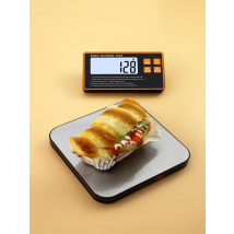 Wireless Kitchen Scale with Remote Display Stainless Steel Pan Magnetic Digital Electronic 15KG for Food Meal Prep