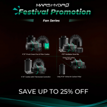 Kit Ventilatore Inline Mars Hydro 4" 6" con Filtro a Carbone per Sistema di Ventilazione Tenda Grow, Raffreddamento e Umidificazione